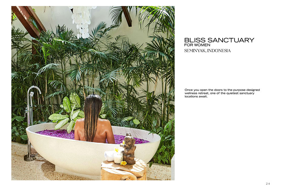 LUXE Travel Magazine featuring Bliss Sanctuary for Women Seminyak